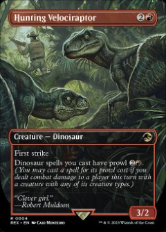 Hunting Velociraptor Jurassic World Collection Bordless
